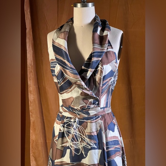 Rachel Zoe halter silk maxi dress 2012 ready to wear collection size 8 - Picture 2 of 7